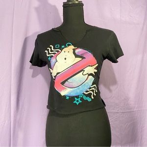ghostbusters lootwear exclusive altered crop graphic baby tee